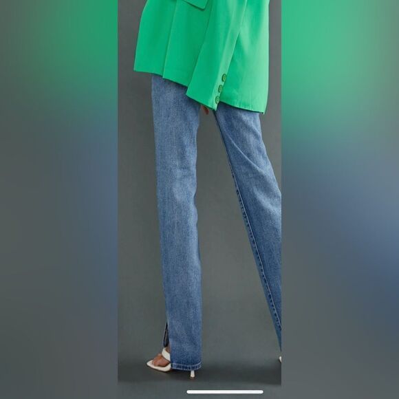 Pretty little things Tall mid wash split hem jeans sz 12 Tall - Picture 3 of 10